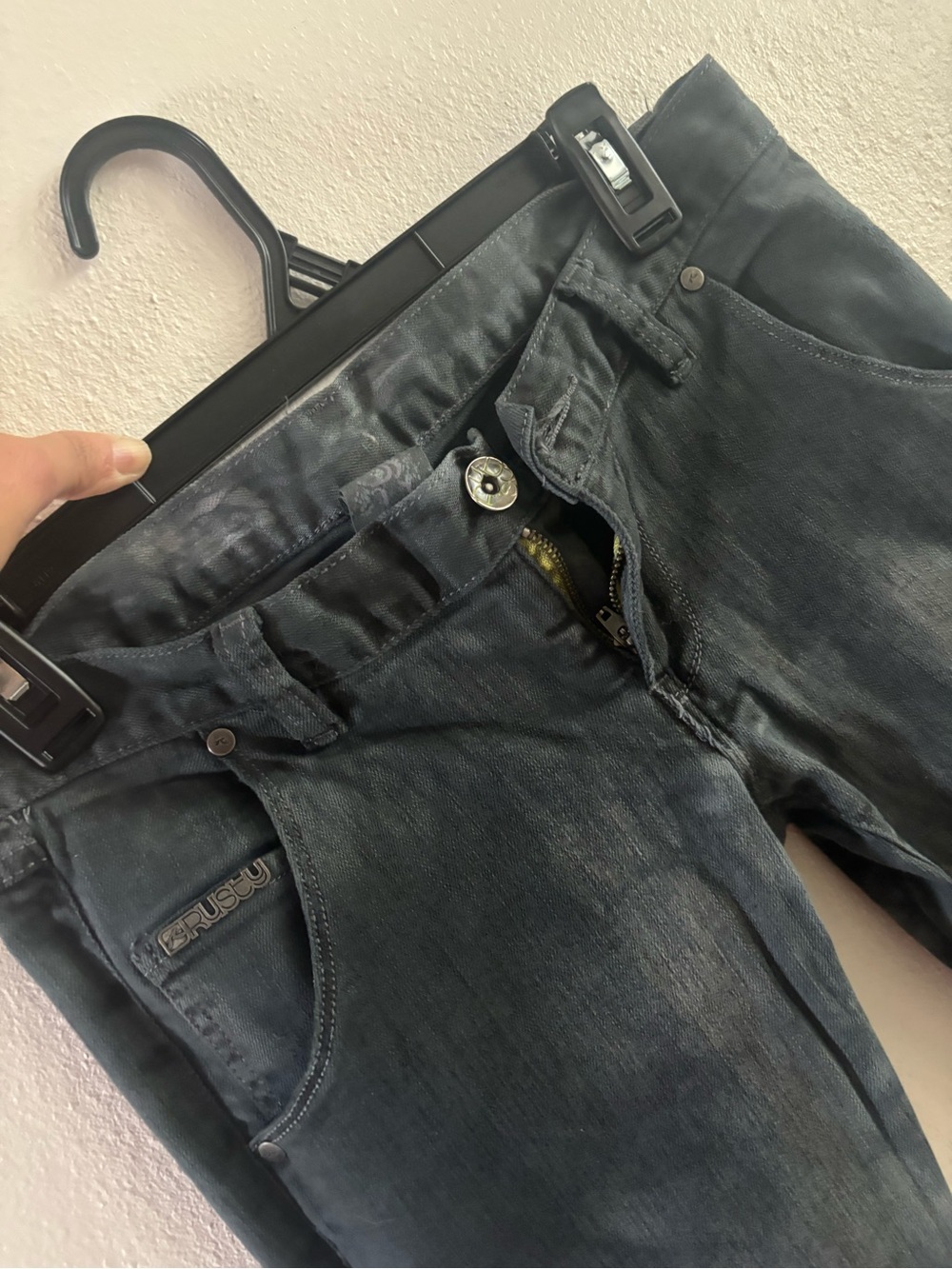 Women’s Rusty tie dye dark gray Slim Jeans size 0 but runs like 1-3